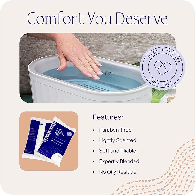 Therabath Paraffin Wax Refill - Thermotherapy - Use to Relieve Arthritis Discomfort, Stiff Muscles, & Dry Skin - For Hands, Feet, Body - Deeply Hydrates & Protects - Made in USA, 6 lb. ScentFree