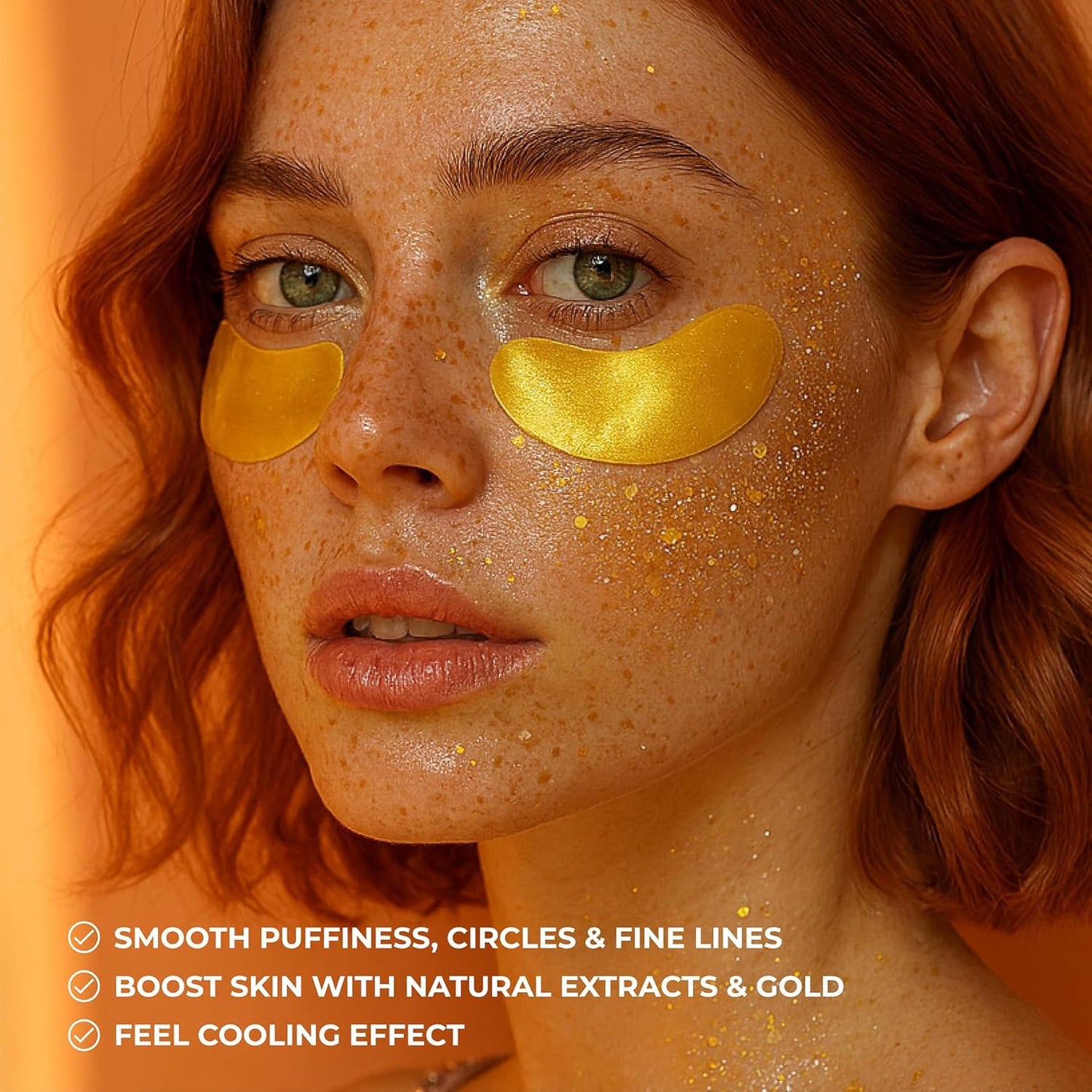 24K Gold Eye Patches for Puffy Eyes and Dark Circles, Luxury Anti-aging Skincare - Collagen Anti Wrinkles Patches w/Vitamin C & Niacinamide to Hydrate, Depuff, Smooth Fine Lines – 25 pairs