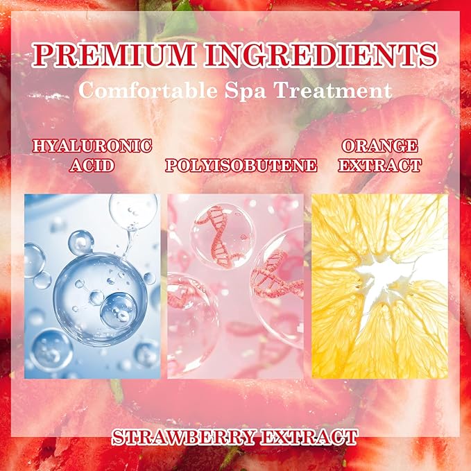 2 Pack Strawberry Orange Lip Scrub Set,Long Lasting Moisturizing Lip Scrubber Exfoliator, Cleansing Hydrating Lip Exfoliator Scrub and Moisturizer Kit for Chapped Dry Lips