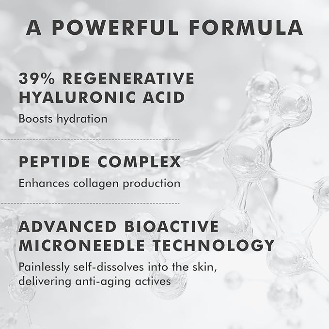 Skyn Iceland Dissolving Microneedle Under Eye Patches with 39% Hyaluronic Acid & Peptides No-Slip Eye Masks for Firming Wrinkles & Fine Lines 8 Pairs