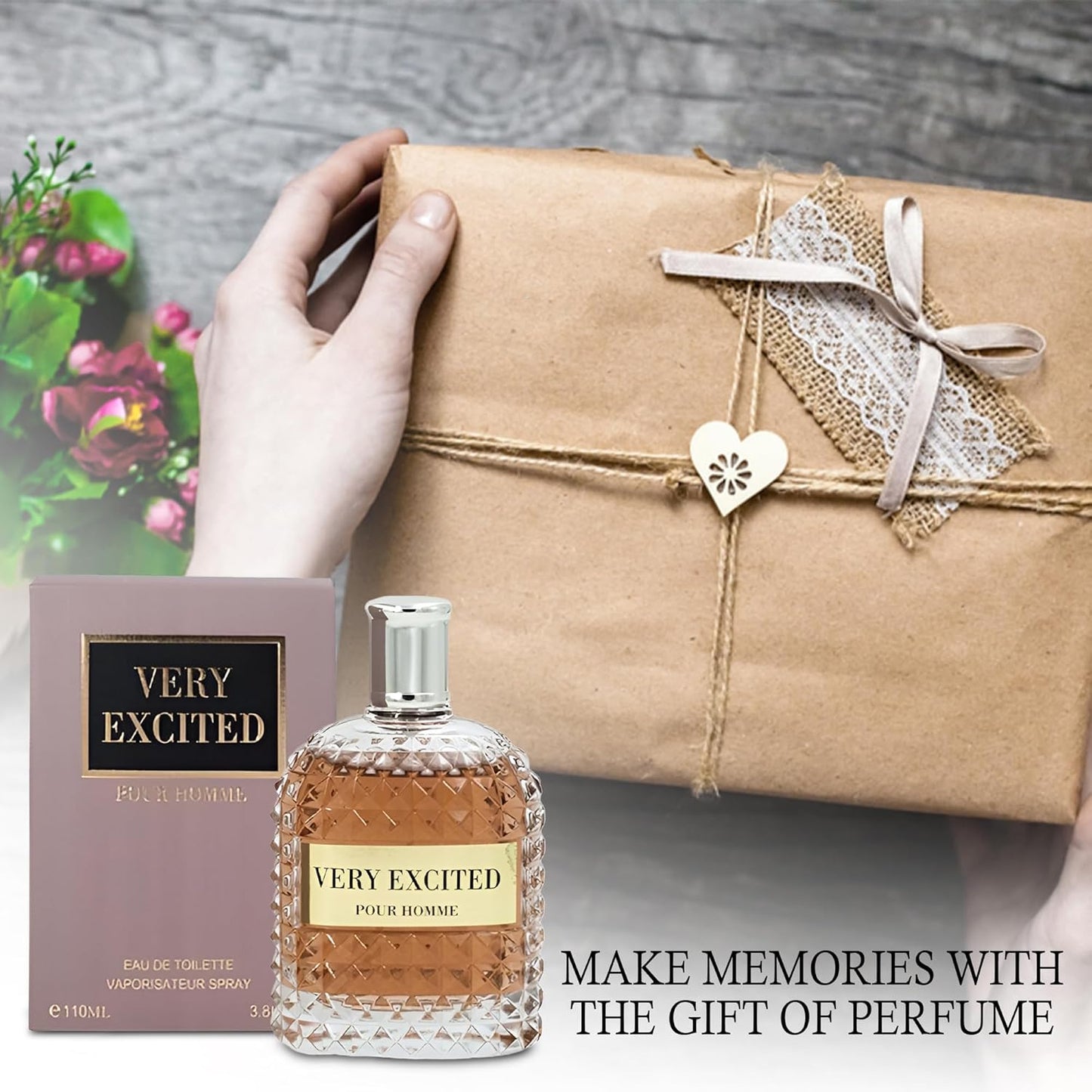 Men's Cologne Very Excited- Eau De Toilette Spray Perfume Fresh Scent 3.4 Fl Oz Daily Used