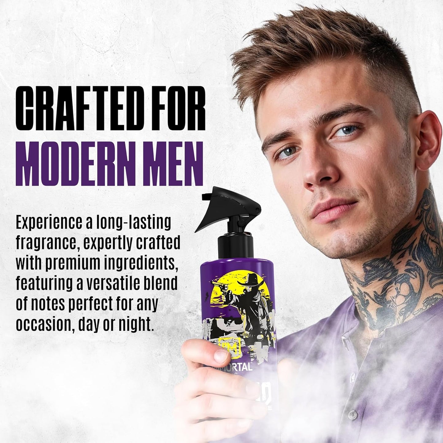 Immortal NYC Reserve 12 Wild West, After Shave Spray Body/Face Men's Cologne,17oz, Exclusive Barbers, Softens Skin, Refreshes, Disinfects and Relieves Face and Skin, Moisturizing Formula After Shaving