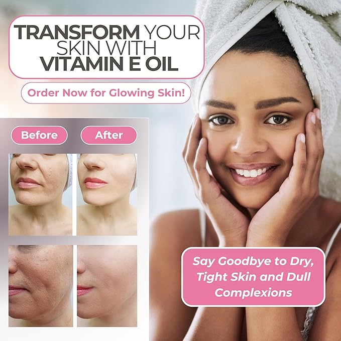 Leven Rose Bulk Vitamin E Oil 75,000 IU per oz 100% Natural, Organic, Pure Vitamin E Oil for Skin, Face, Hair, and Nails, 16 oz