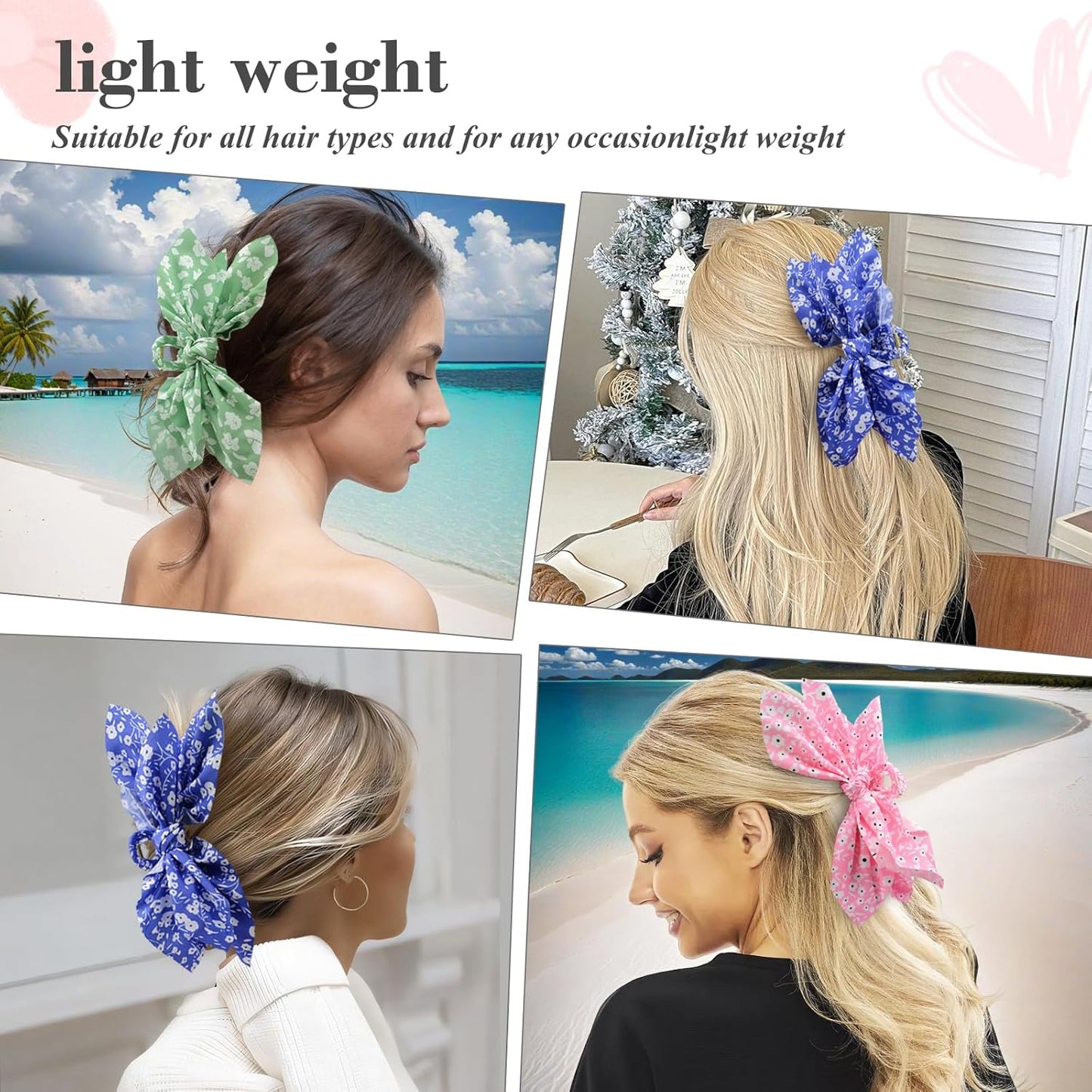 Bow Claw Clips Bow Hair Clips 3PC Big Hair Bows for Women Butterfly Styling Large Hair Clips for Thick Hair for Girls Hair Accessories for Teen
