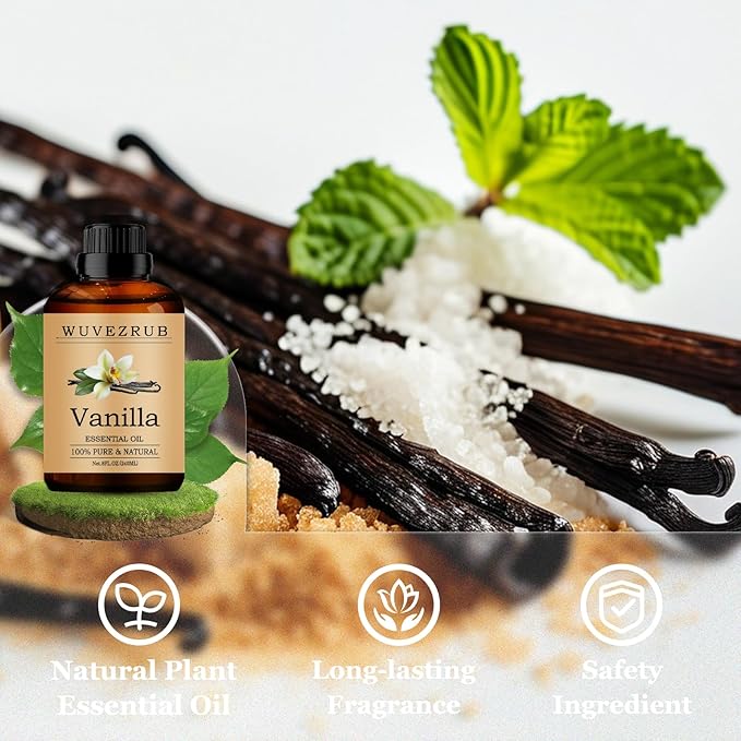 Vanilla Essential Oils 240ML, Pure Vanilla Essential Oil for Aromatherapy Diffuser - 8 Fl Oz