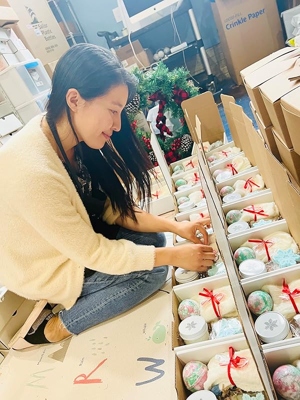 Beets and Apples Christmas Gift Basket for Women Holiday Spa Set Soap Candle Gifts for Her, Mom, Winter Spa Gift Set, Tea, Soap Candle Gift Set, Christmas Gift Set, Handmade in USA (Christmas)