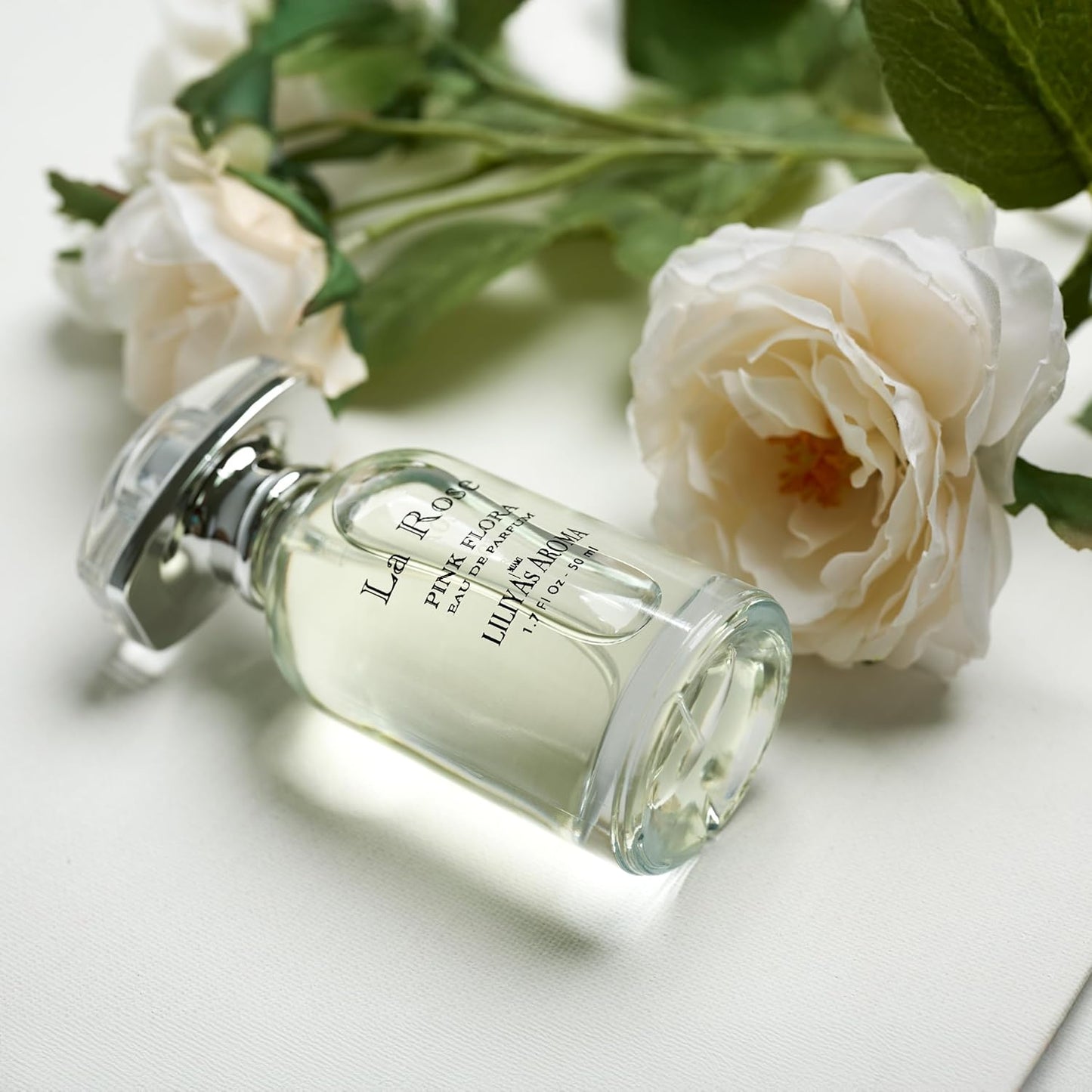 Liliya's Aroma La Rose Eau De Parfum for Women – Magnolia & Rose Fragrance – 1.7 Fl Oz | Elegant Floral Perfume with Tangerine, Bergamot, Peony & Vanilla | Long Lasting Luxury Scent