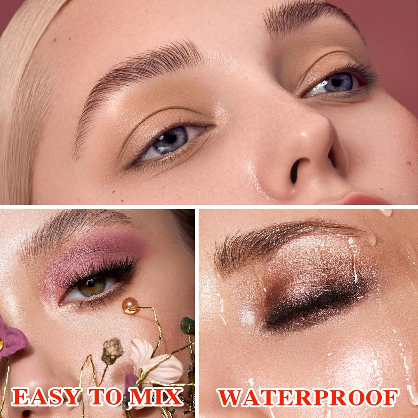 10 Colors Makeup Naked Eyeshadow Palette,Nude Matte Shimmer Eyeshadow Palette,Natural Glitter Pigment Eye Shadow Pallete Set Long Lasting & Waterproof Smokey Eye Professional Beauty Makeup Kit #8