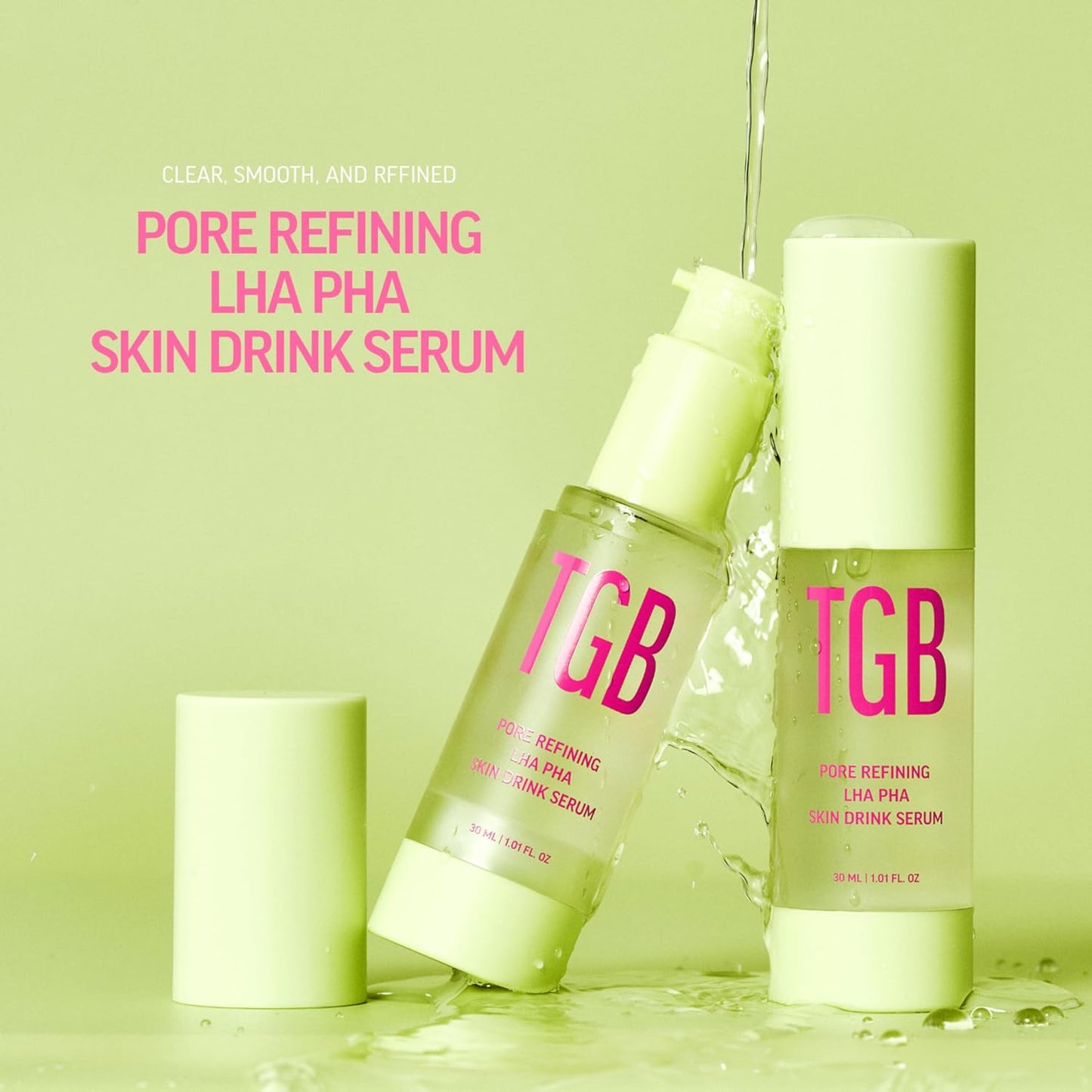 Pore Refining LHA PHA Skin Drink Serum – Korean HA Serum for Face 1.01 fl oz | Exfoliating & Hydrating Treatment for Oily Skin, Enlarged Pores & Uneven Skin Texture