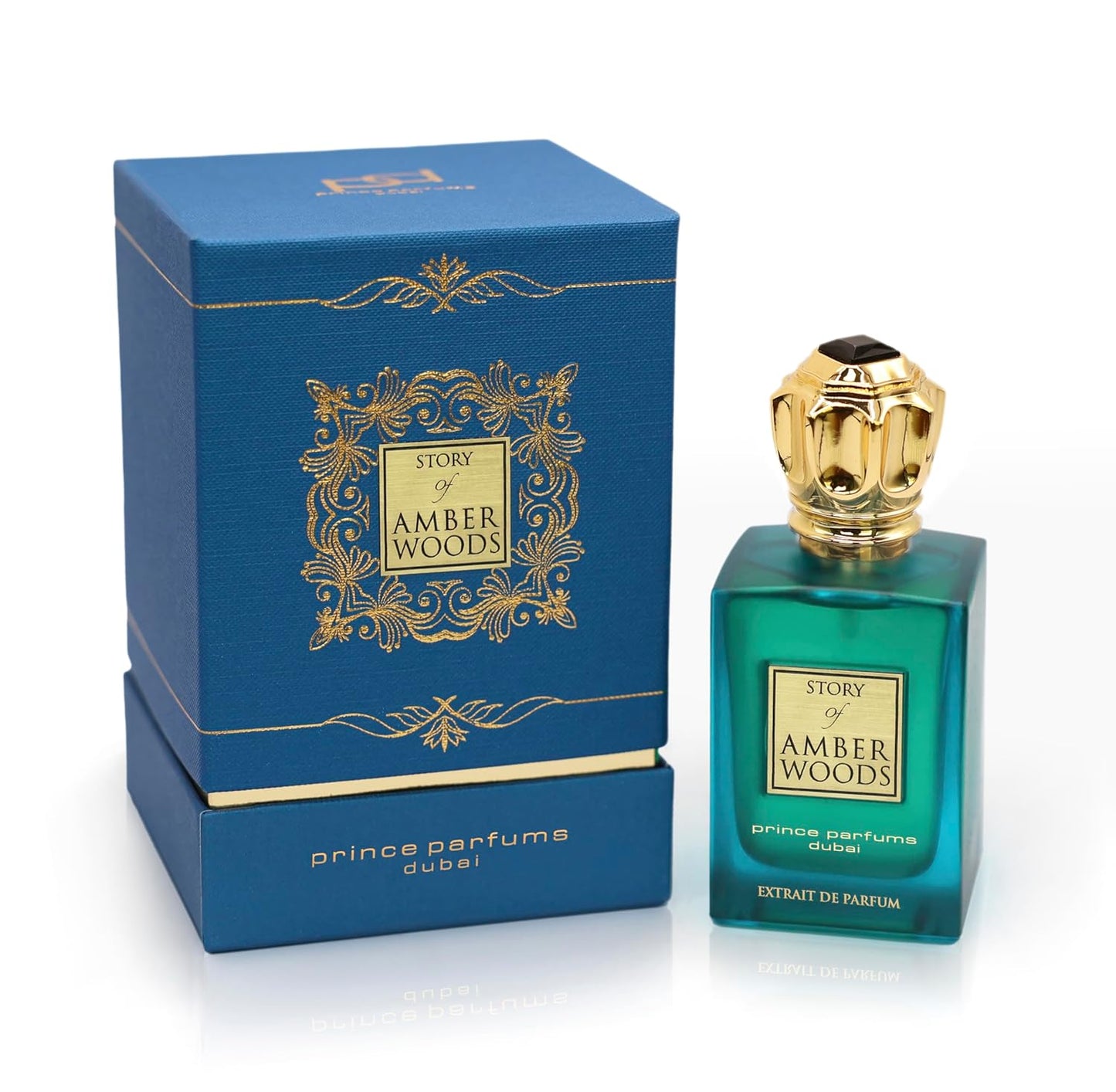 Prince Parfums Dubai - The Story of Amber Woods - 3.4 Ounces - Exquisite Men's Extrait de Parfum - Rich, Luxurious Scent of Amber, Cedar, Vetiver for the Modern Man - Depth, Warmth & Mastery