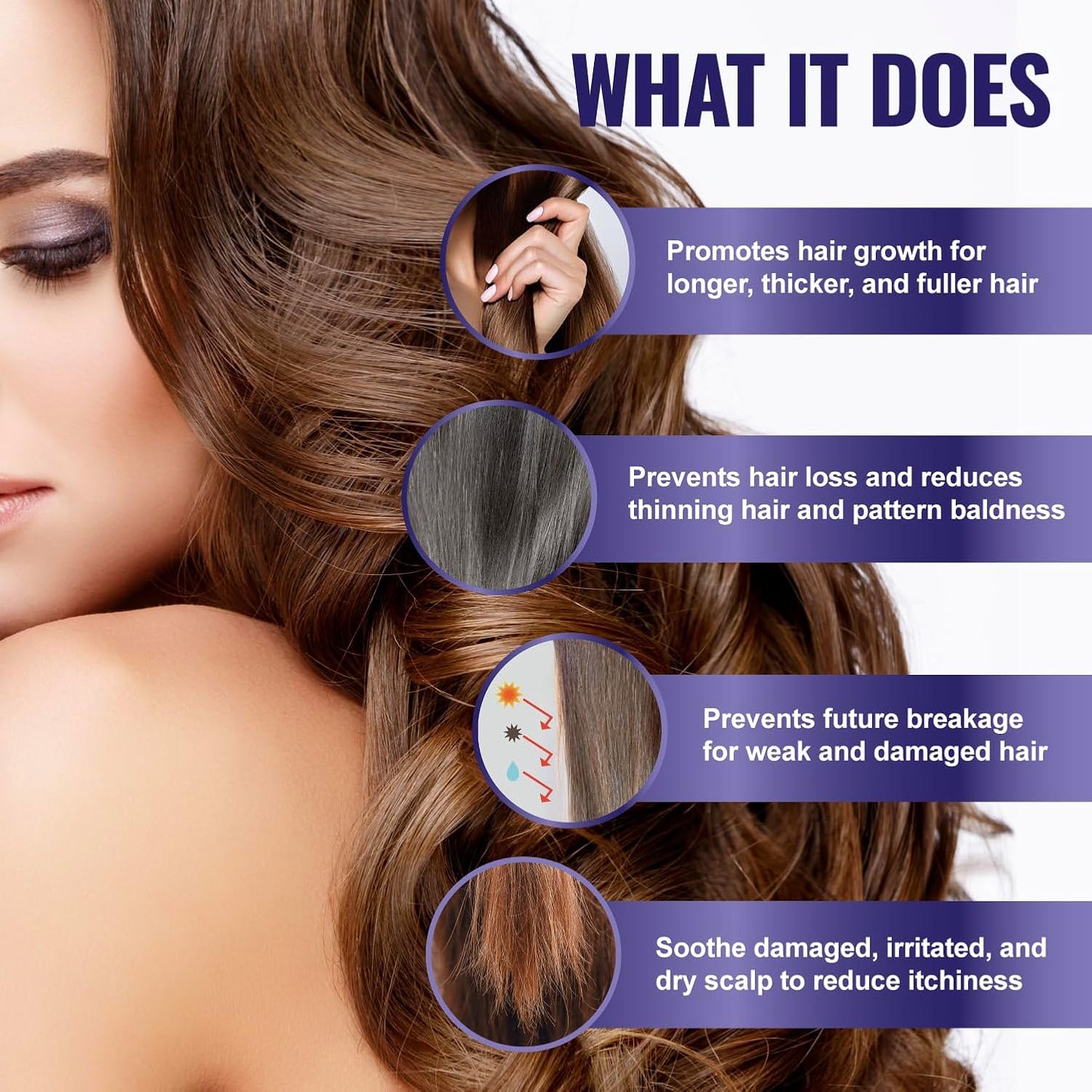 Purifect Hair Growth Serum for Shinier, Thicker, Stronger Hair with Botanical Oil for Hair Loss – Made in USA – Safe for Dry, Damaged, Treated & Relaxed Hair, Strengthens Strands Naturally, 2 fl oz