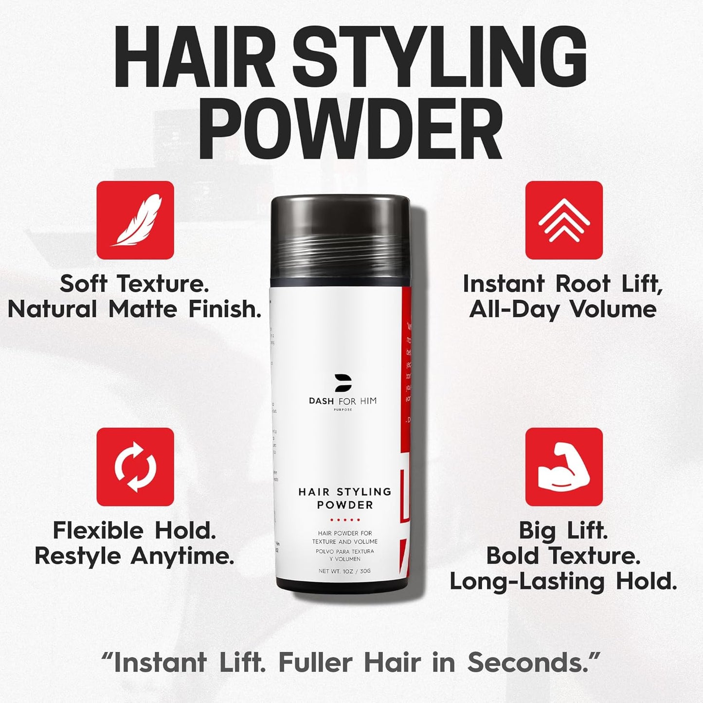 Volumizing Hair Powder for Men & Women – Root Lifting & Texturizing Styling Powder – Matte Finish, No Residue, Lightweight Hold – 1 oz (30g)