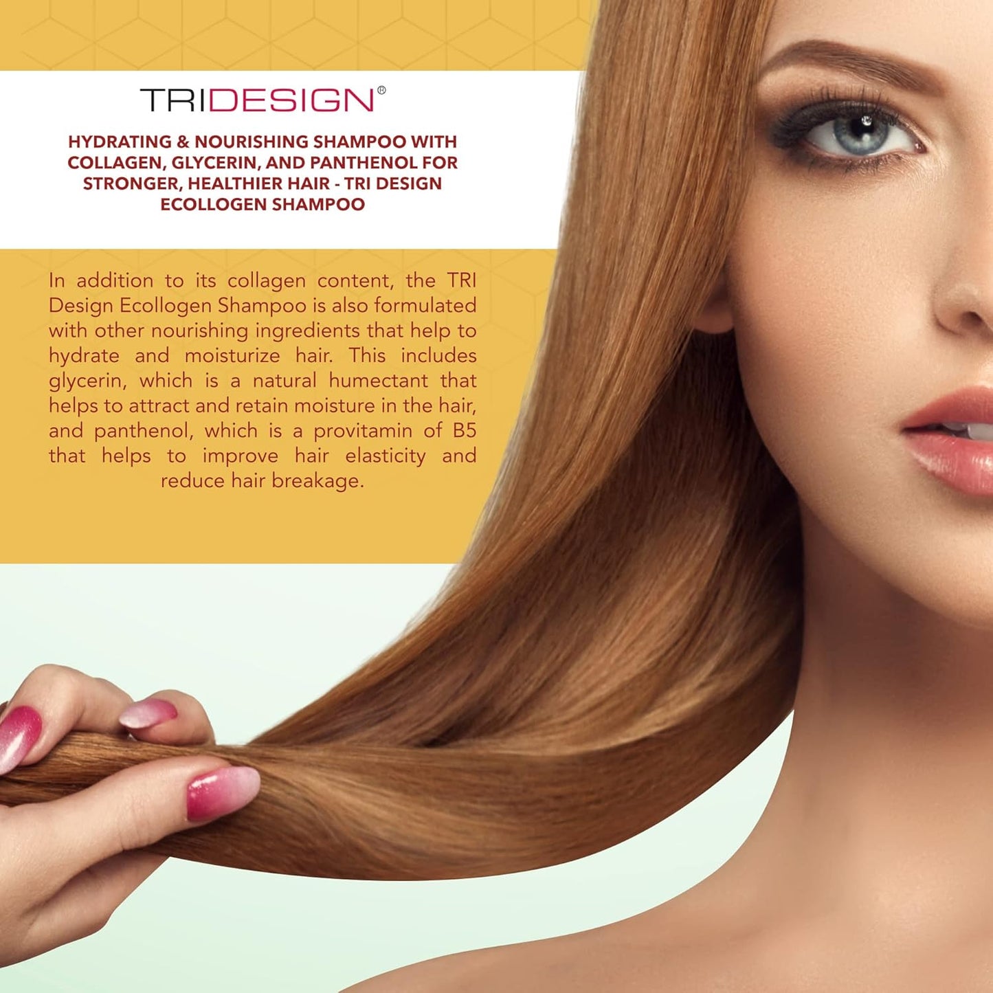 TRI Design Ecollogen Shampoo - Replenishing Hair Shampoo for Men & Women, Hair Care Products with Collagen Protein Concentrate for All Hair Types, 128 FL OZ - 3.78 Liters - 1 Gallon