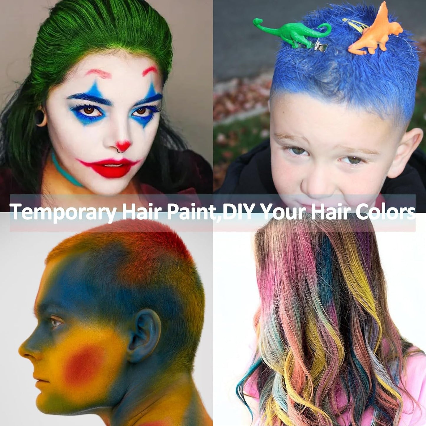 Mysense Purple Face Body Hair Paint Stick,Water Based Washable Temporary Hair Color,Non-toxic Cream Body Paint for Adults and Children Halloween Costume Ursula Sea Witch Amethyst Cosplay Makeup,0.5oz