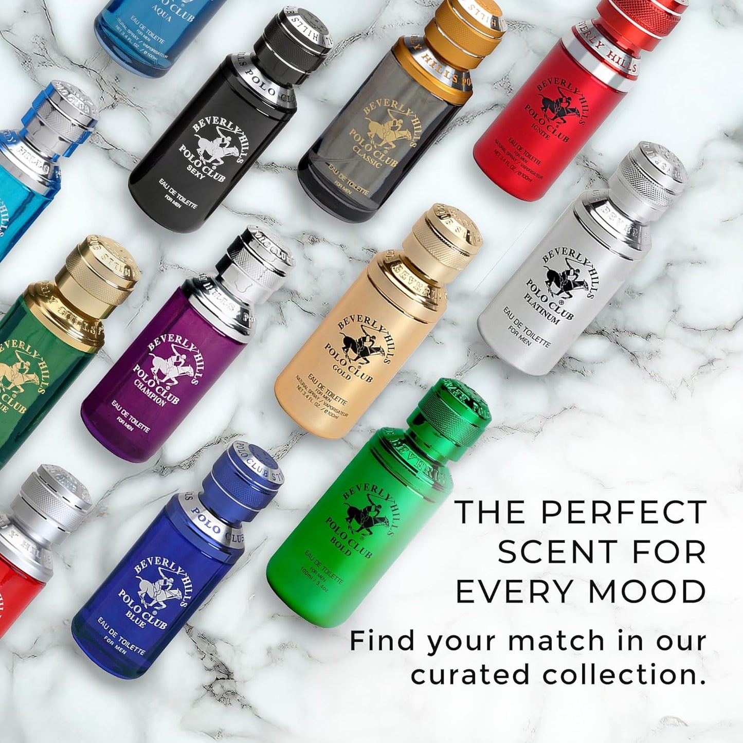 Beverly Hills Polo Club IGNITE - Cologne for Men with Notes of Vanilla, Cacao, Patchouli & Orchid - Sweet Floral Sexy Fragrance Scent - Eau De Toilette Spray 3.40fl.oz / 100ml