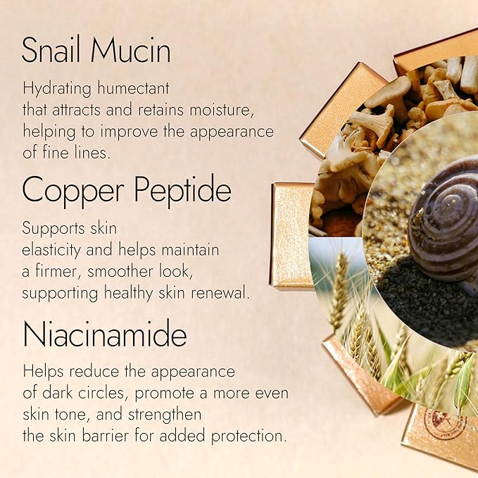 MIZON Snail Line Snail Repair Eye Cream, natural treatment, wrinkle treatment, fine line, hydrating, healthy skin, Korean skincare (0.84 oz)