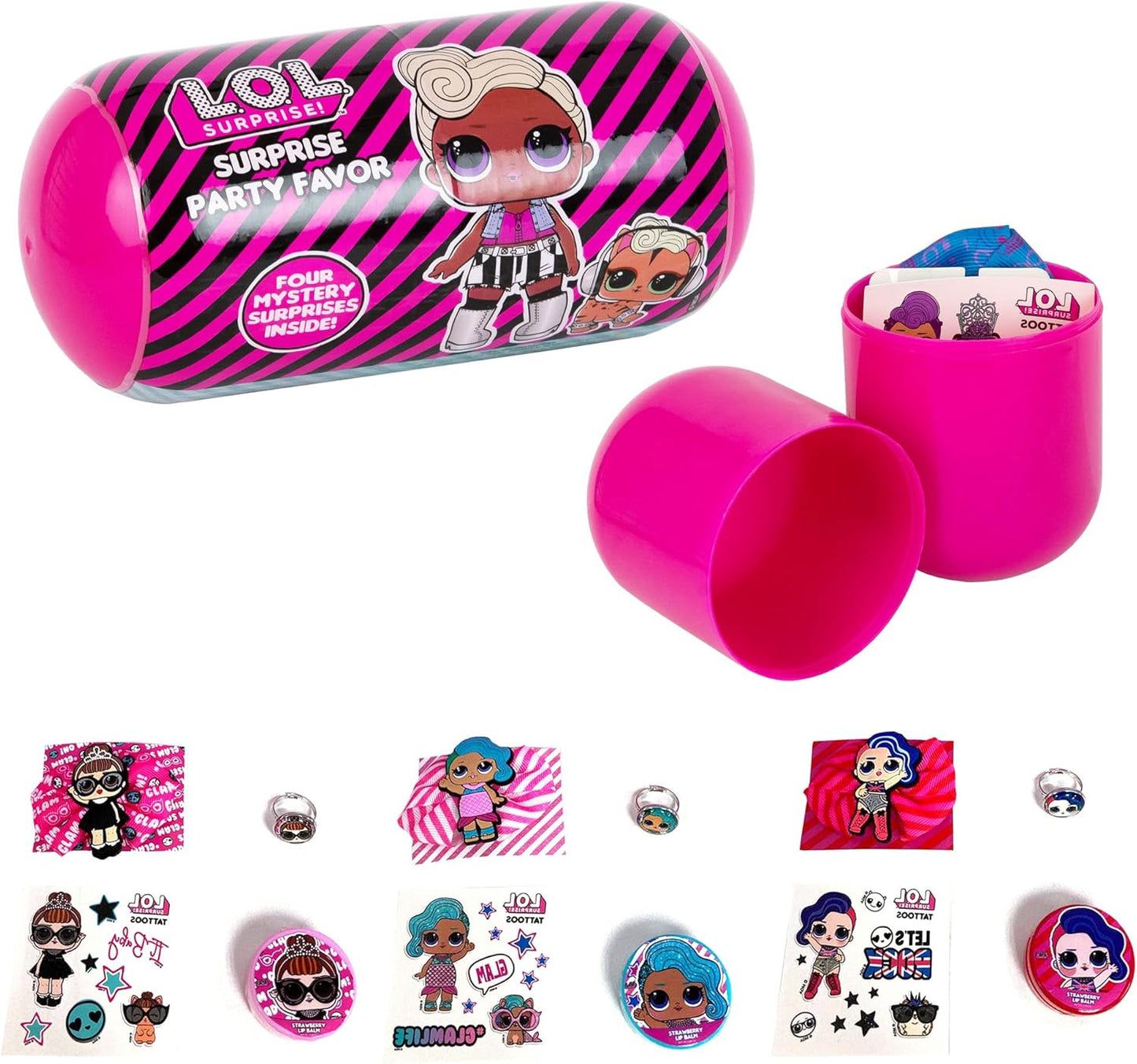 L.O.L. Surprise! 4-Pack Novelty Assortment Balls Value Pack - OMG Birthday Party Favors & Accessories for Girls