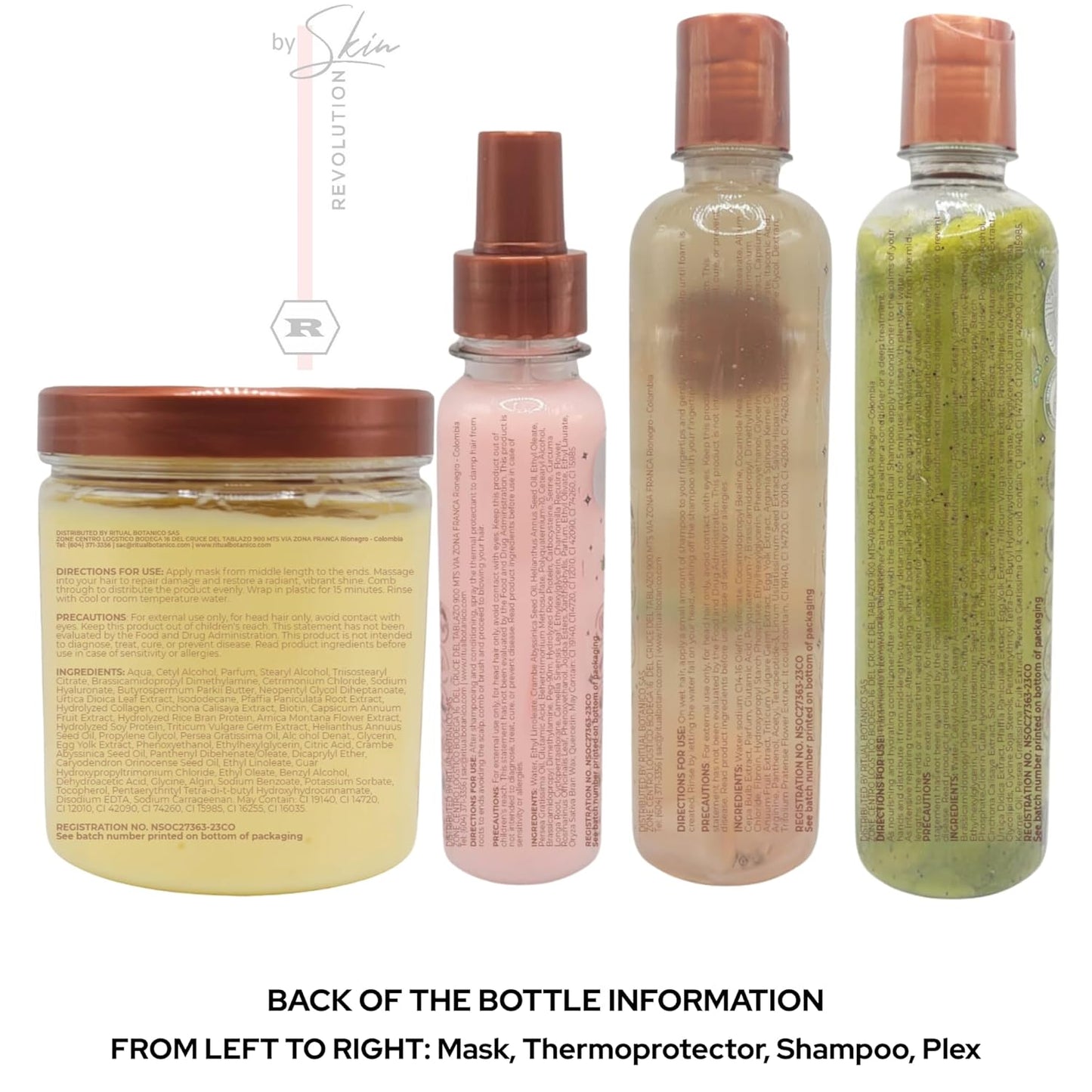 Aftercare for Ritual Botánico Keratina Orgánica | Treatment to Straighten, Repair and Relax Hair | All Natural, Organic & Vegan Ingredients | Product of Colombia | 4 Piece Kit