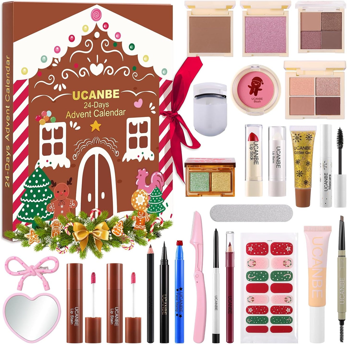 Makeup Advent Calendar 2025, 24 Days Individually Boxed Christmas Makeup Sets, 2025 Xmas Countdown Calendar Makeup & Cosmetic, Gift for Women Teens Girls