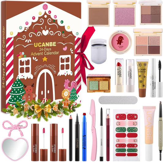 Makeup Advent Calendar 2025, 24 Days Individually Boxed Christmas Makeup Sets, 2025 Xmas Countdown Calendar Makeup & Cosmetic, Gift for Women Teens Girls