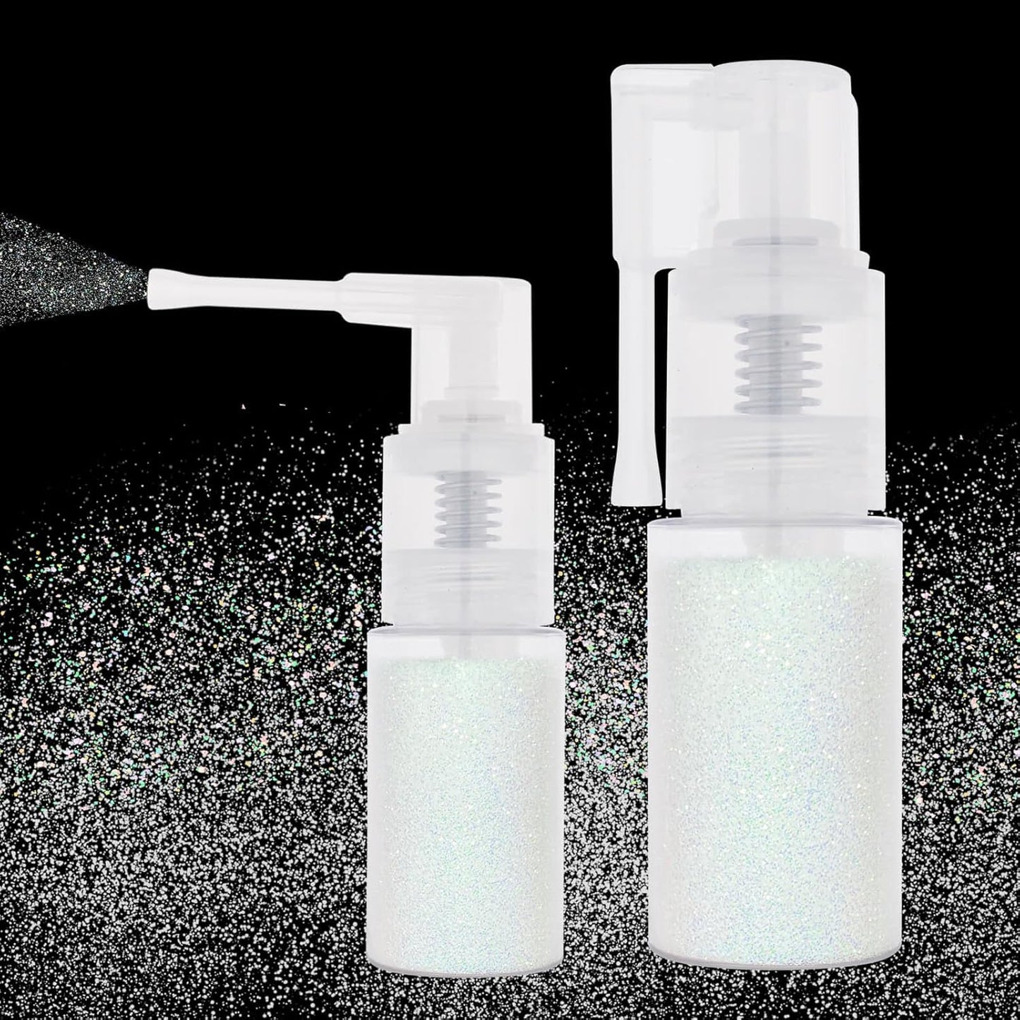 MEICOLY White Hair and Body Glitter Spray,25g/0.88OZ,Shinny Sparkle Glitter Spray for Clothes,Loose Shimmer Hairspray for Festival Rave Makeup/Stage Performance,Lightweight