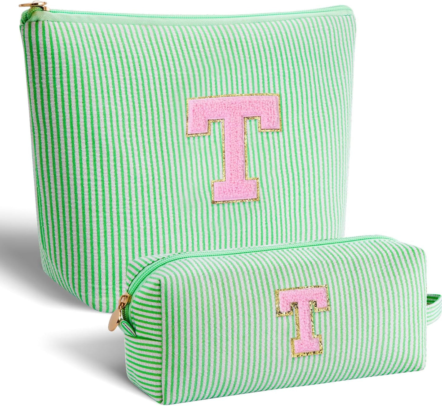 Teacher Appreciation Gifts,Thank You Gifts from Students,Birthday Teacher Retirement Gifts for Women,Teachers Day Gift Ideas,Makeup Bag Set Cosmetic Bag - Green,T