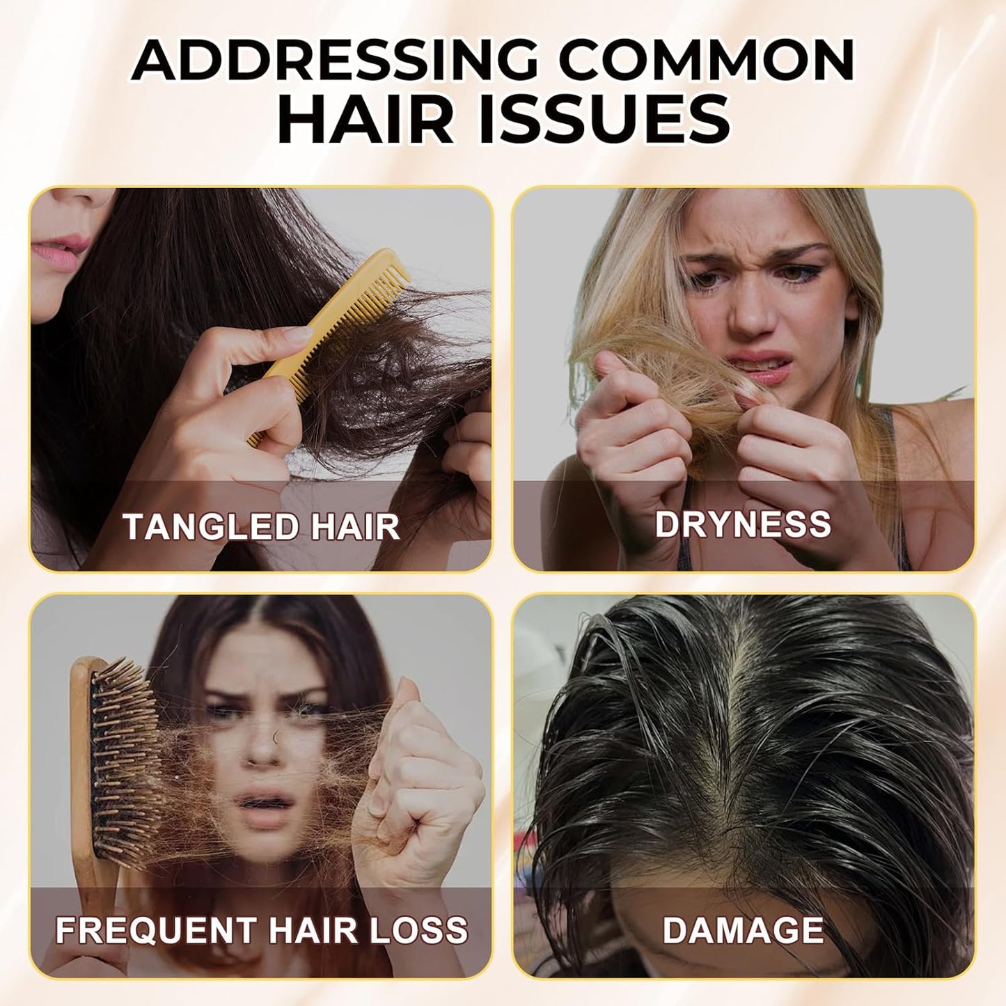 Collagen Hair Treatment Mask, Deep Repair Conditioning Hair Mask with Collagen, Maca, Avocado Oil for Dry Damaged Hair, Safe and Nourishing Formula for All Hair Types 7.4 FL OZ