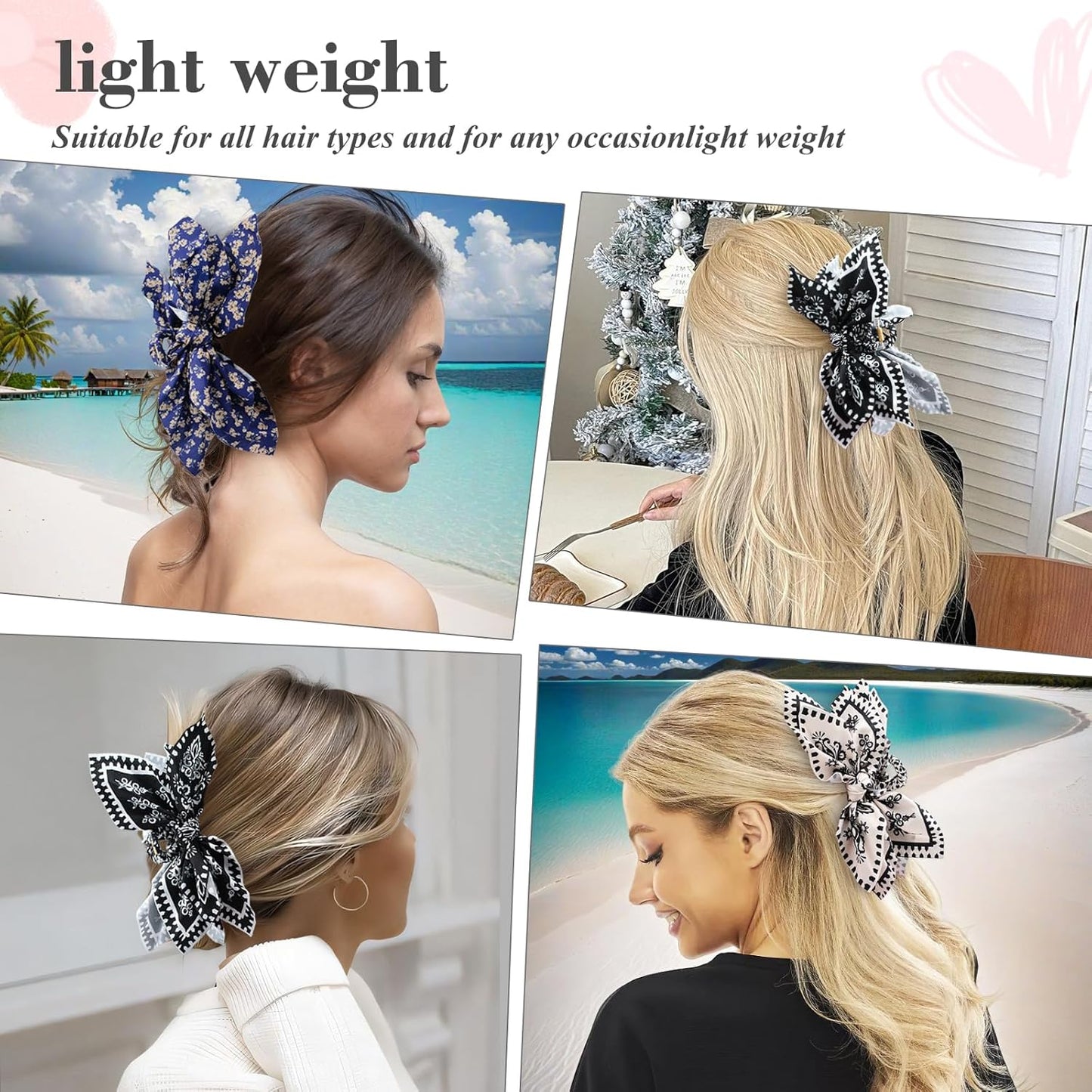 Bow Claw Clips Bow Hair Clips 3PC Big Hair Bows for Women Butterfly Styling Large Hair Clips for Thick Hair for Girls Hair Accessories for Teen