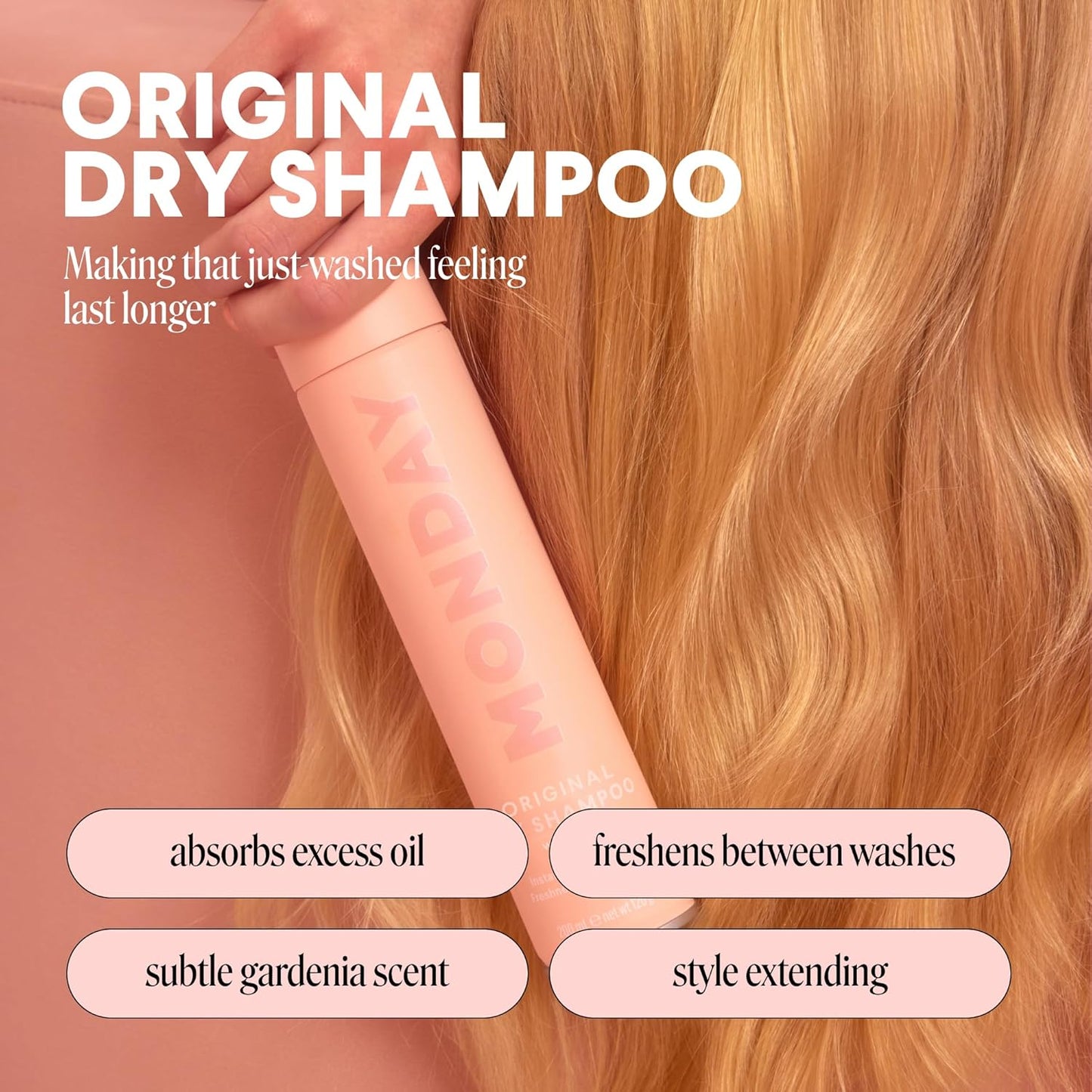 MONDAY HAIRCARE ORIGINAL Dry Shampoo with Keratin, oil-absorbing for All Hair Types 200 mL