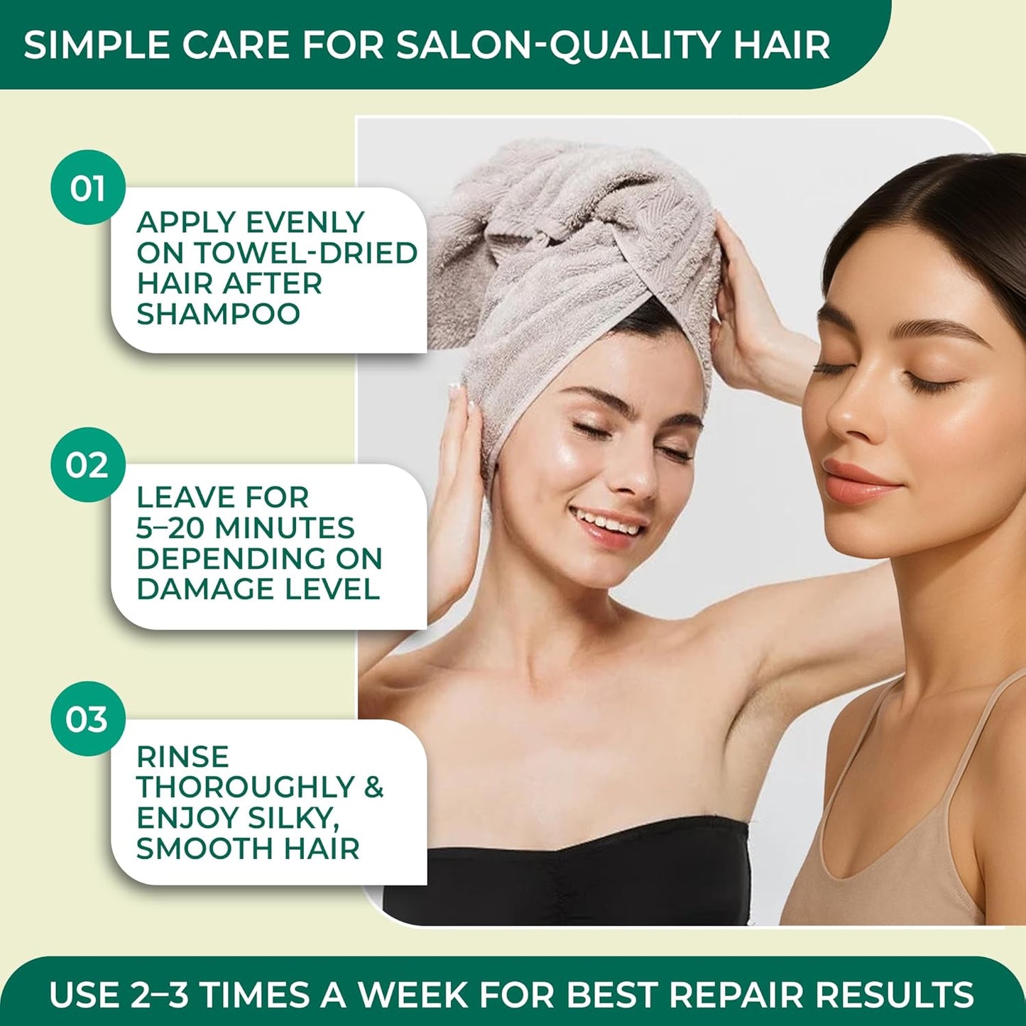 Professional Collagen Shea Butter Hair Treatment Mask | Deep Repair, Strengthening & Intense Hydration | For Dry, Weak & Damaged Hair | Sulfate-Free, Salon-Quality Formula | 16.9 Fl Oz