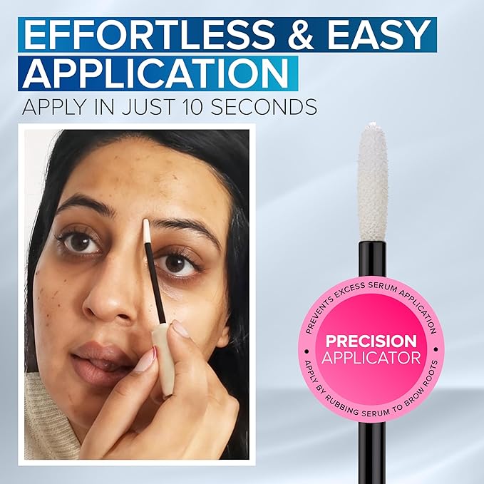 NYK1 CONCENTRATED Eyebrow Growth Serum For Thicker Brows (XL - 8ml) BrowForce Eyebrow Serum To Grow Brows Fuller Thicker Natural Eye Brow - Advanced Brow Growth Serums Formula For Eyebrows Regrowth