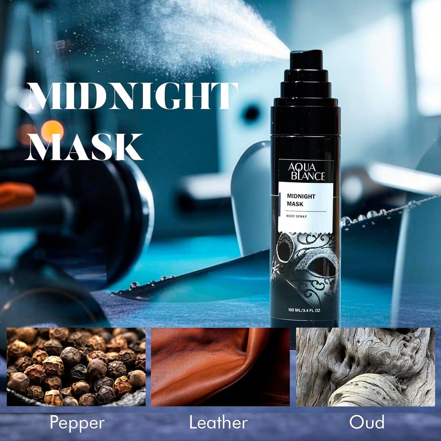 Body Spray for Men, Mens Body Refreshing Spray, Long Lasting, Pack of 3, Each 3.4 Fl Oz, Total 10.2 Fl Oz, Notes of Bergamot, Patchouli, Cedar, Leather