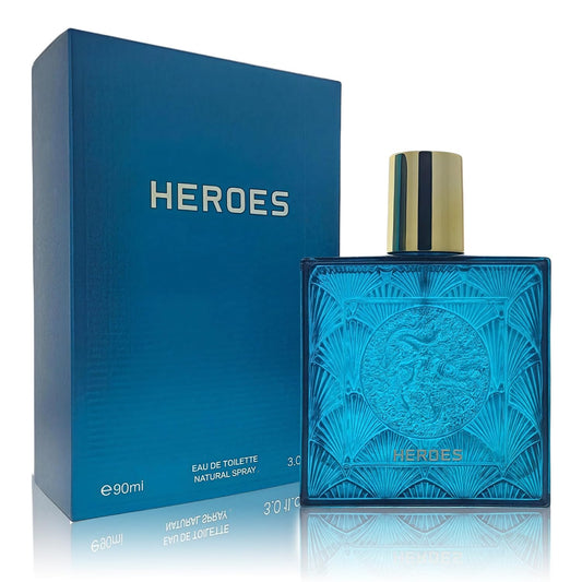 Cologne for Men Heroes 3.4 Fl Oz Eau de Toilette Spray Noted with Bergamot,Lavandin,Orange Blossom,Amber&Vanilla Fragrance Alcohol-Free Luxury Men's Perfume for Daily Use