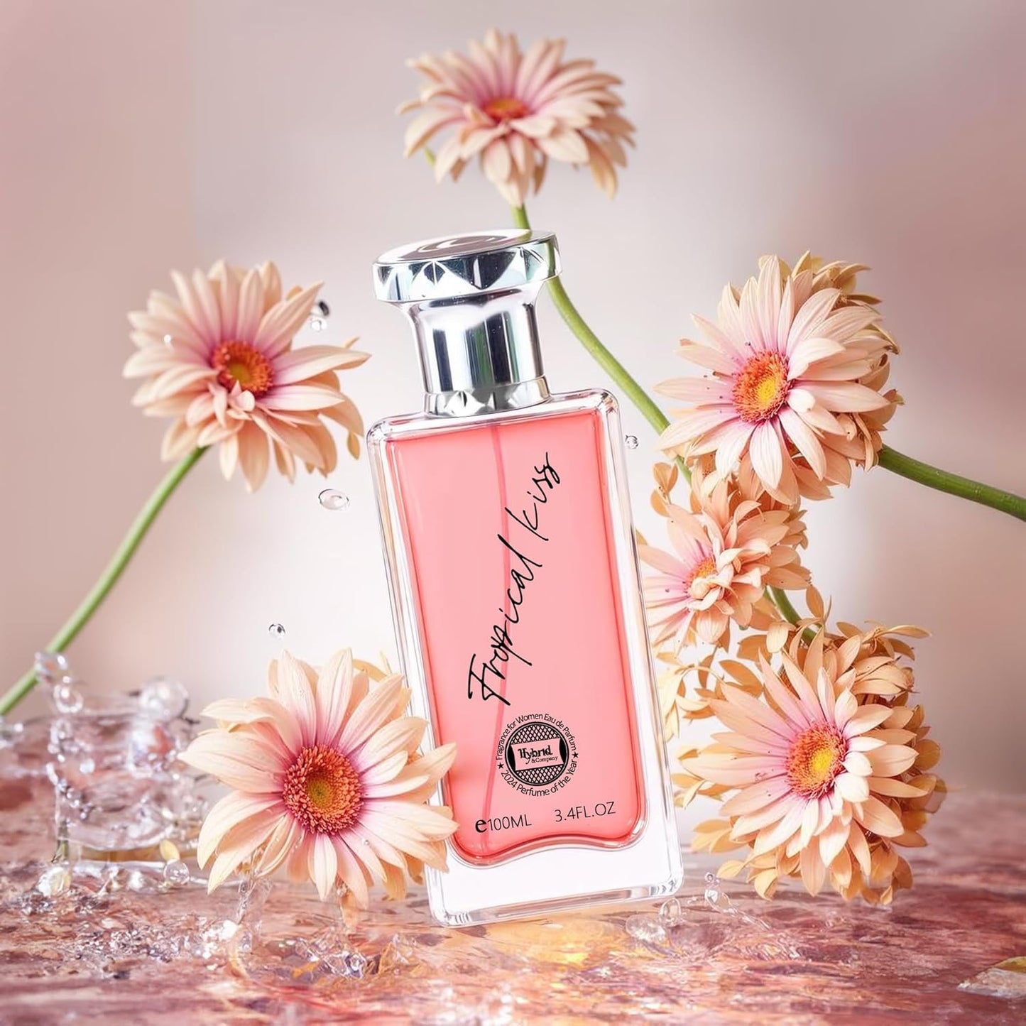 Hybrid & Company Women Tropical Kiss Pour Femme Eau De Parfum Vaporisateur Natural Spray 3.4 Fl Oz