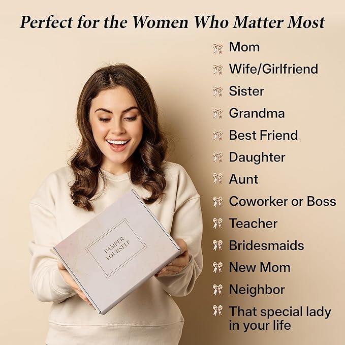 10-Piece Spa Gift Box for Women | Self-Care Set with Eye Mask, Loofa, Bath Bombs, Face Masks, Bubble Bath, Lotion, Body Wash & Bath Salt | Perfect Gift for Mom, Grandma, Wife, or Loved Ones