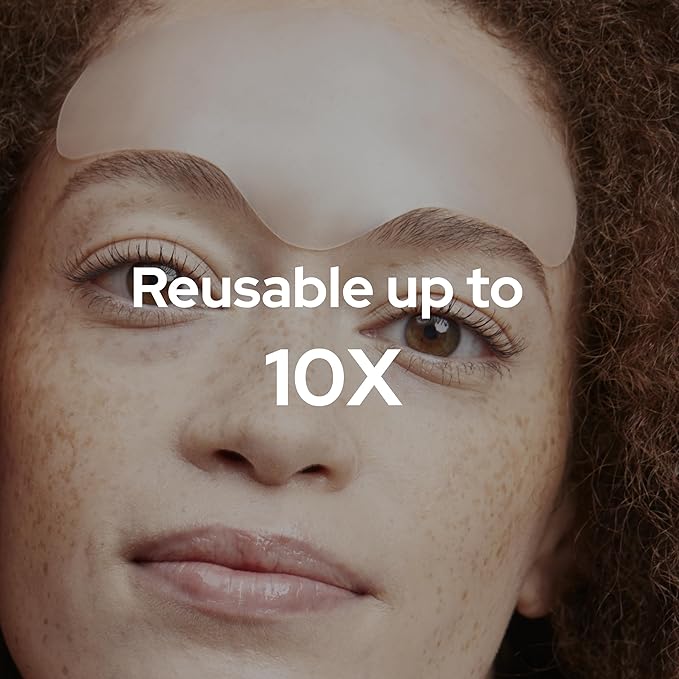 SiO Beauty BrowLift - Wrinkle-Smoothing, Medical-Grade Silicone Patches for Fine Lines on Forehead - Reusable Up to 10x - Cruelty-Free & Environmentally-Friendly Hydrating Beauty Patches - 1 Patch