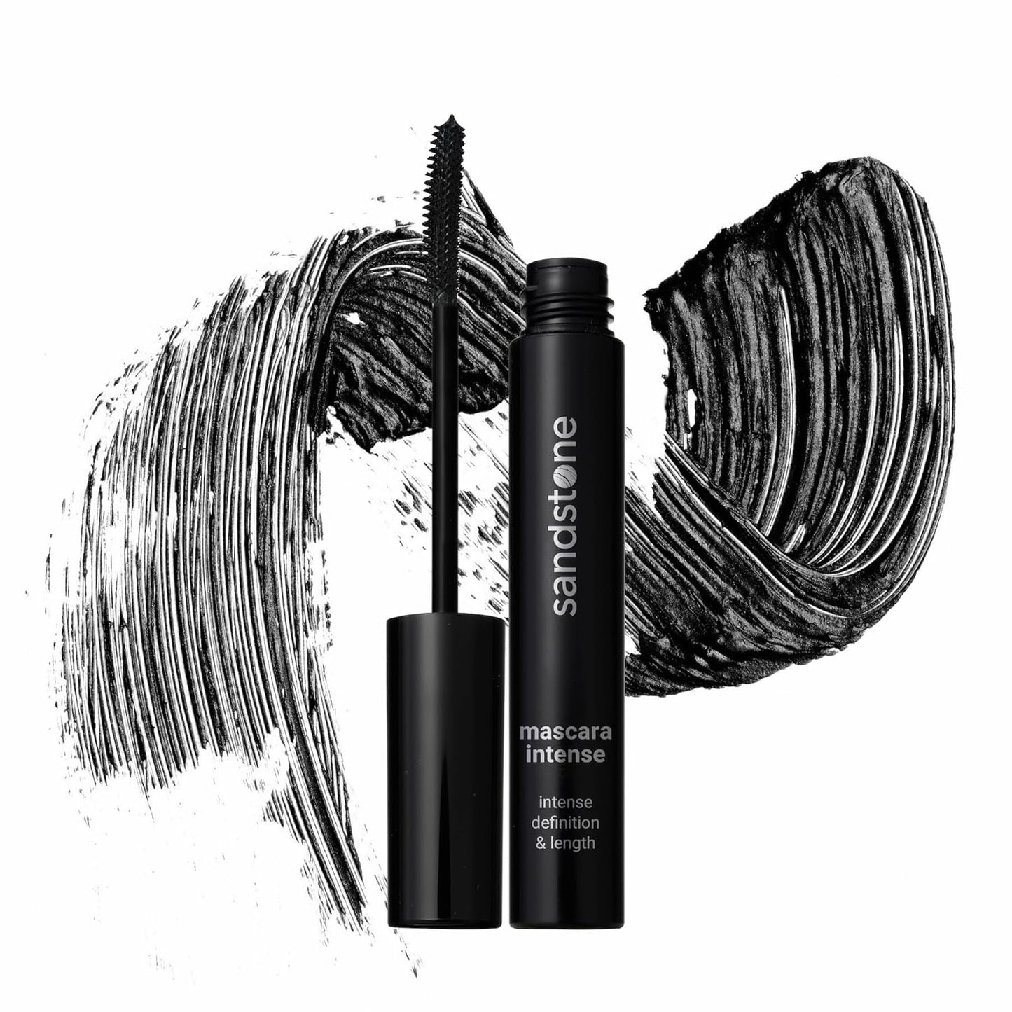 Sandstone Scandinavia Hypoallergenic Mascara Sensitive Eyes - Smudge-Proof, Sweatproof and Lengthening with amazing separation of the lashes - Vegan and Non Toxic (Black, 9 ml)