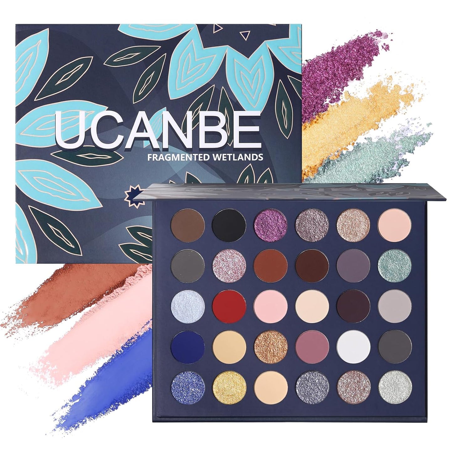 UCANBE 30 Color Eyeshadow Makeup Palette – Dark, Earthy & Bold Tones Eye Shadow with Matte Glitter Metallic Finishes– Highly Pigmented, Long-Lasting Make Up Pallet for Smoky, Glam, and Everyday Looks