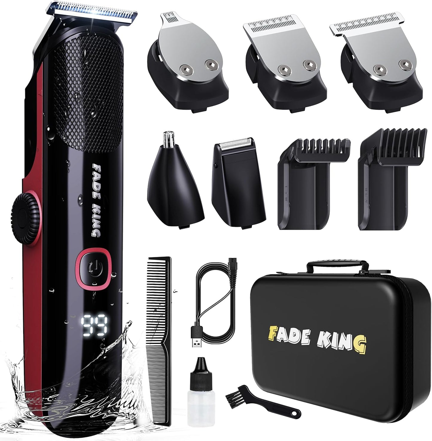 FADEKING® Professional Hair Clippers for Men + 5-in-1 Beard Trimmer