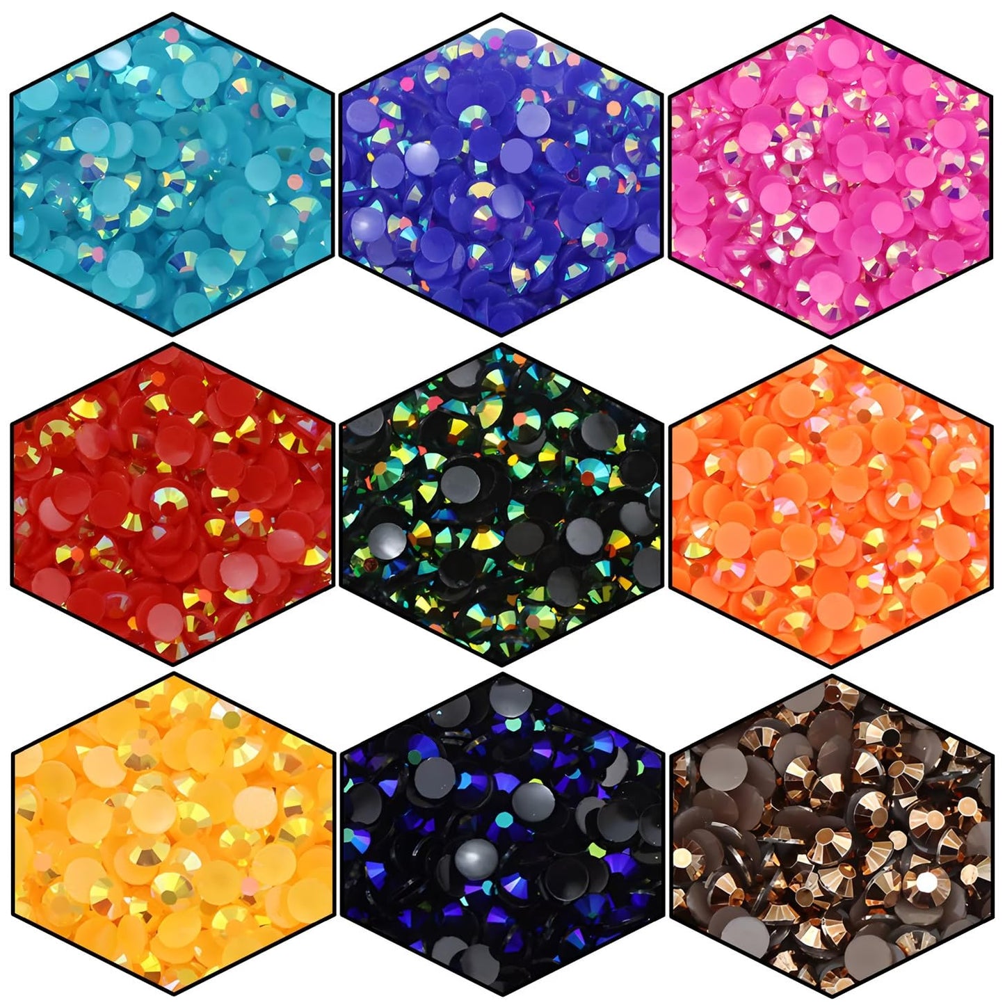 4500 Pcs SS12 3mm AB Flatback Rhinestones for Nails Art Crafts Glitter Round Shine Gems Crystals DIY Clothes Shoes （Peacock Blue AB）