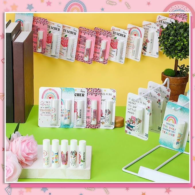 30 Pack Teacher Appreciation Gifts Bulk Lip Balms Teacher Week Employee Coworkers Team Thank You Gift Honey Flavor Balm Inspirational Motivational Graduation Party Gifts