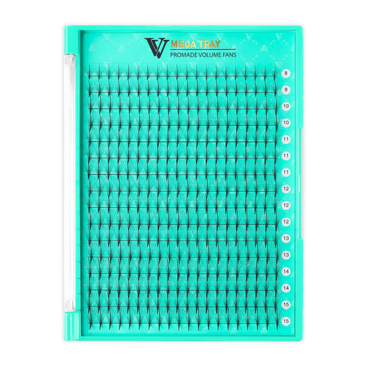 VAVALASH 320 Fans Premade Wispy Lash Fans Eyelash Extensions,7D 0.07 Thickness C Curl,Premade Spikes Fans Pointed Base,Wispy Promade Fans Volume Lash Extensions (Wispy-320 Fans-7D-0.07-C-8-15mm)
