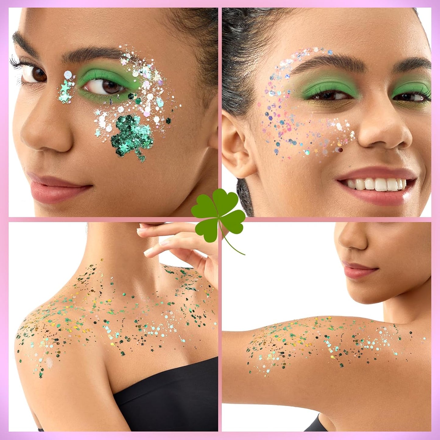 FANDAMEI Body Glitter Gel- 6 Color Glitter Makeup Face Paint for Body&Face&Hair, Rave Festival Mermaid Halloween Concert, Hair Glitter for Kids & Women