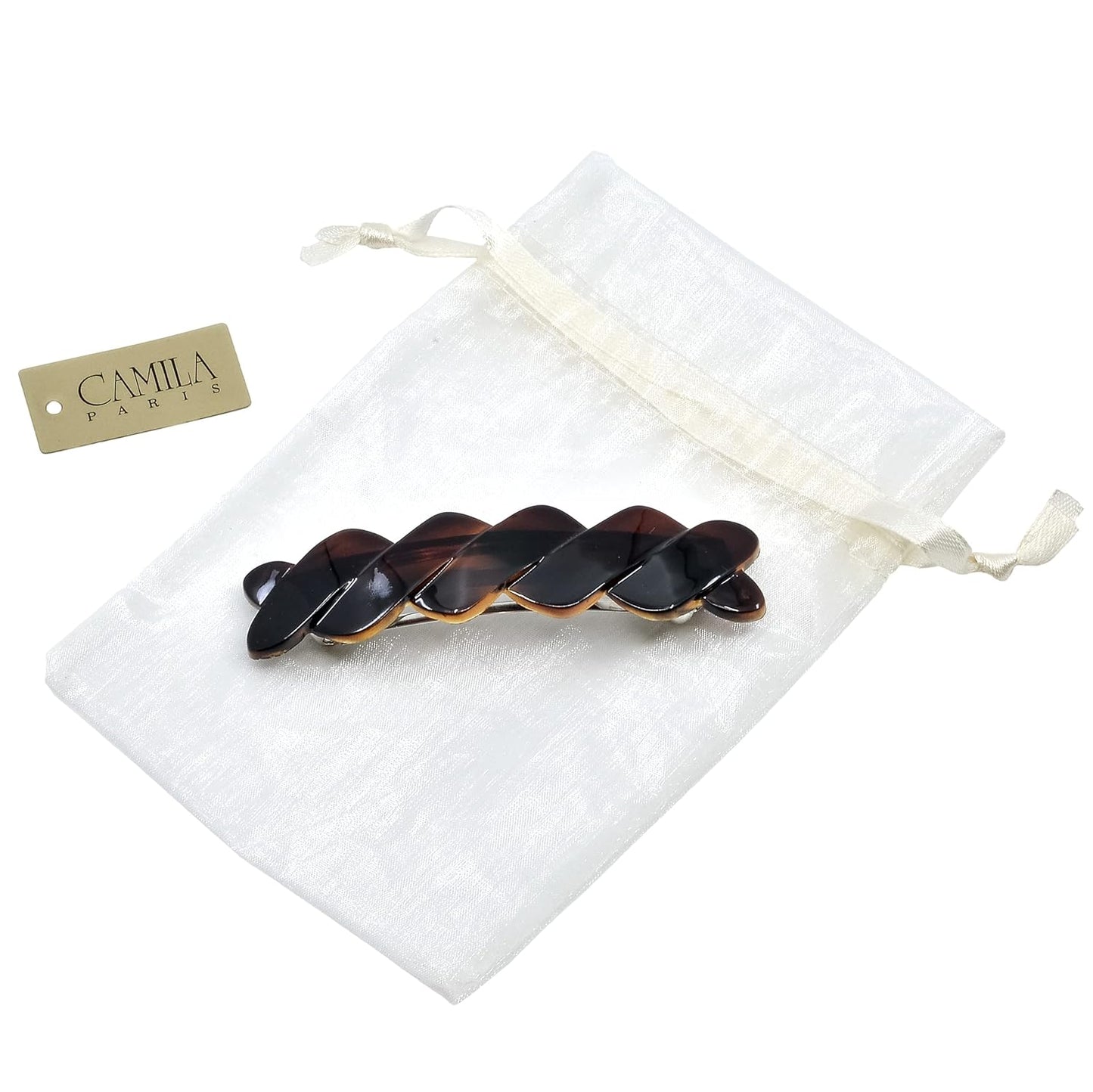 Camila Paris CP2427-CP2876 French Hair Barrette Clip for Girls Braided, Combo, Automatic Clasp, Strong Hold Grip Hair Clips for Women, No Slip Durable Styling Girls Hair Accessories, Made in France