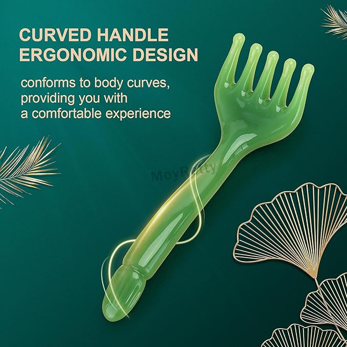 MoyRetty 2-Pack Head Massager, Scalp Massage Comb, Finger Whisk for Relaxation, Pink (Green)