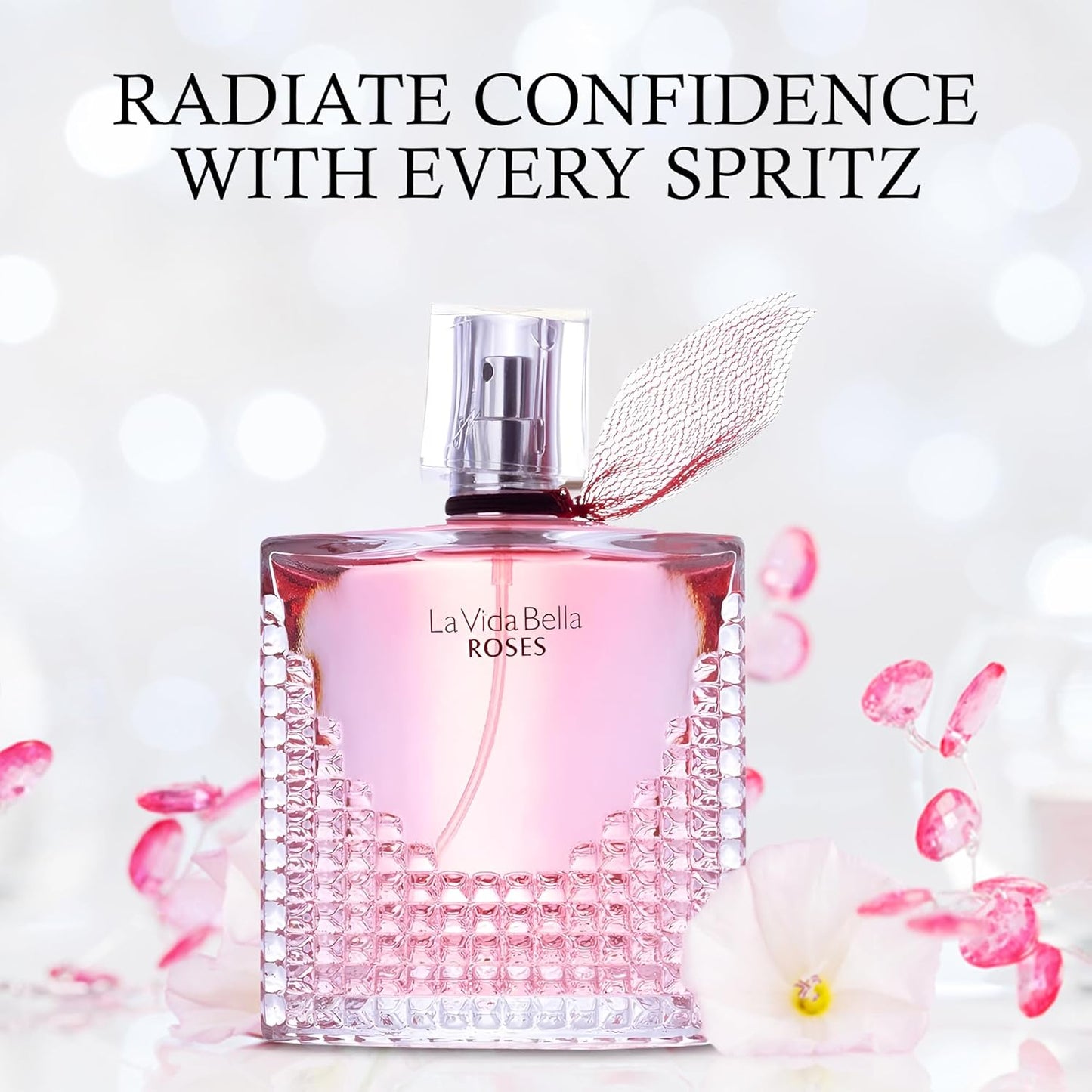 La Vida Bella RosePerfume for Women Long Lasting Fragrance Eau de Parfum Floral & Sweet Women's Perfume Daily Used 3.4 Fluid Ounce