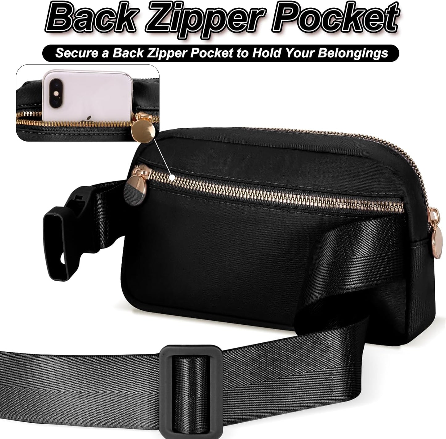 Monogrammed Gifts for Girls Women - Fanny Pack for Kids Teens,Crossbody Bag for Women Trendy Everywhere Belt Bag Monogrammed Crossbody Bag Waist Pack | Black,Initial H