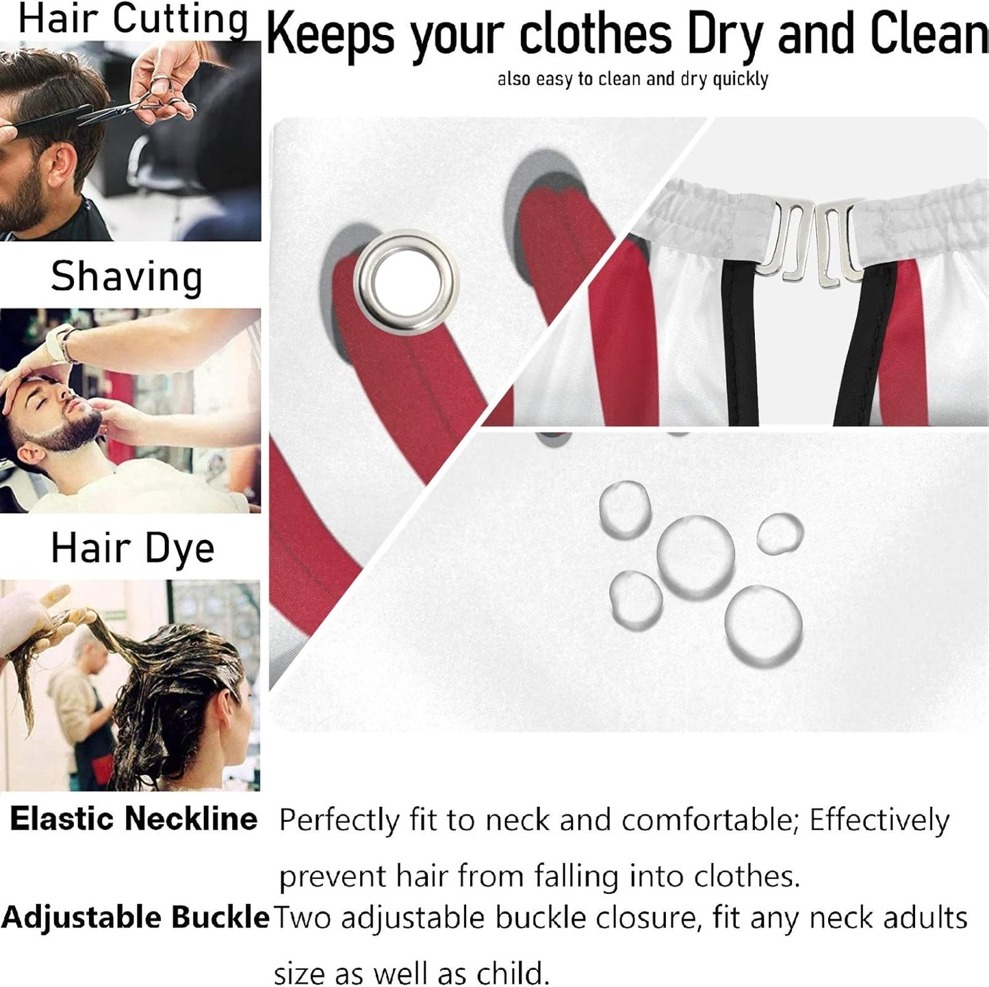 visesunny Professional Barber Cape Polyester Hair Cutting Clippings Catcher Grooming Cape Apron for Shaving Trimming For Men