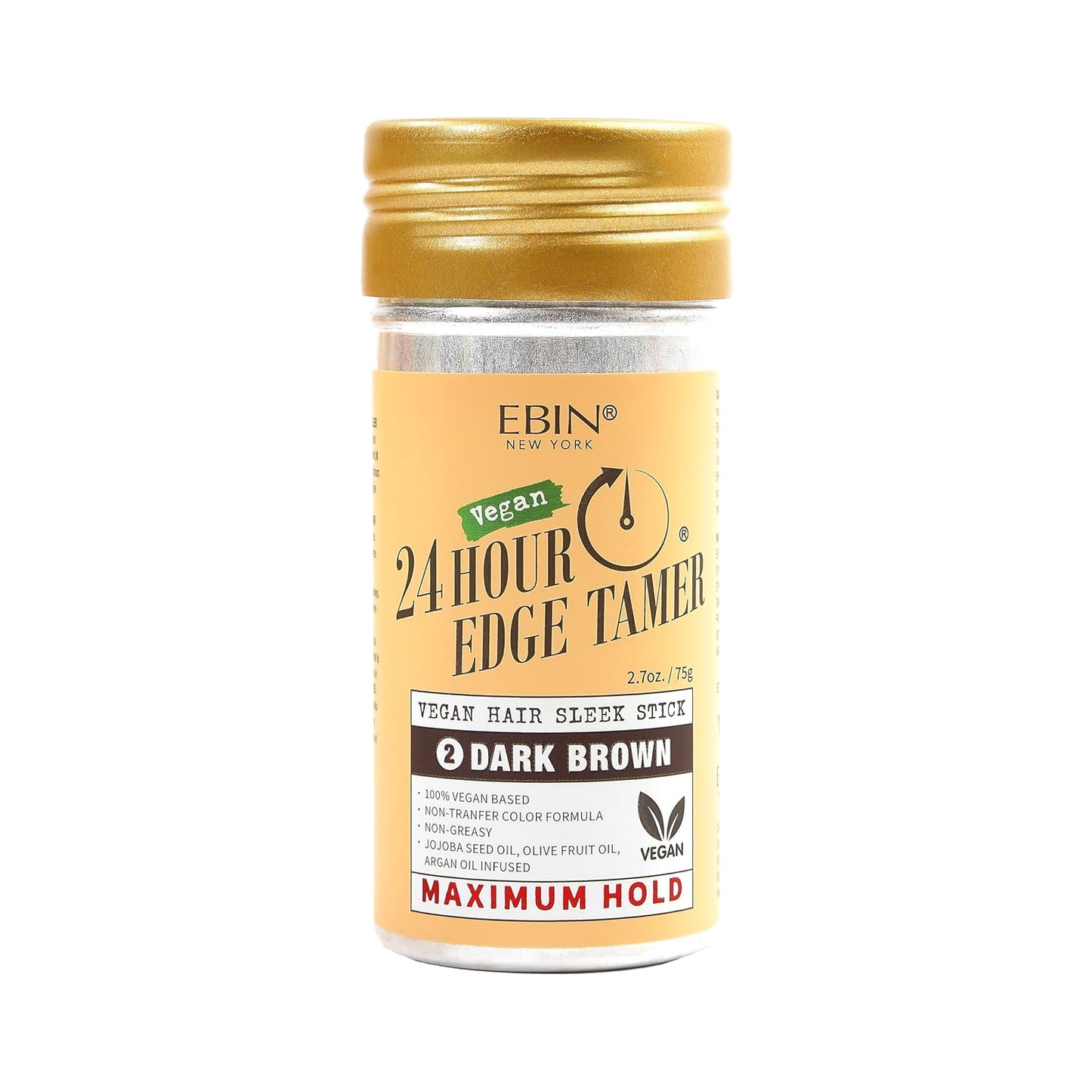 EBIN NEW YORK 24 Hour Edge Tamer Vegan Hair Sleek Stick Dark Brown Maximum Hold