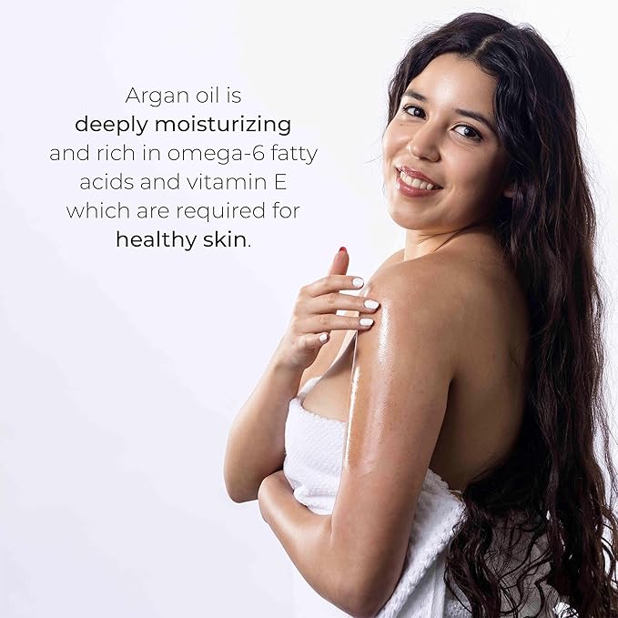 Moroccan Argan Face & Body Oil, Sourced in Morocco, Skin Moisturizer, Reduces Wrinkles, Vegan, Cruelty Free, Non-GMO, Fragrance & Chemical Free, 50 mL